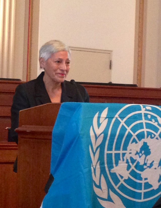 Charito Kruvant receives the Perdita Huston Human Rights Award, United Nations Association of the National Capital Area.