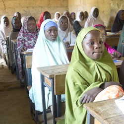 Nigerian Girls Learning