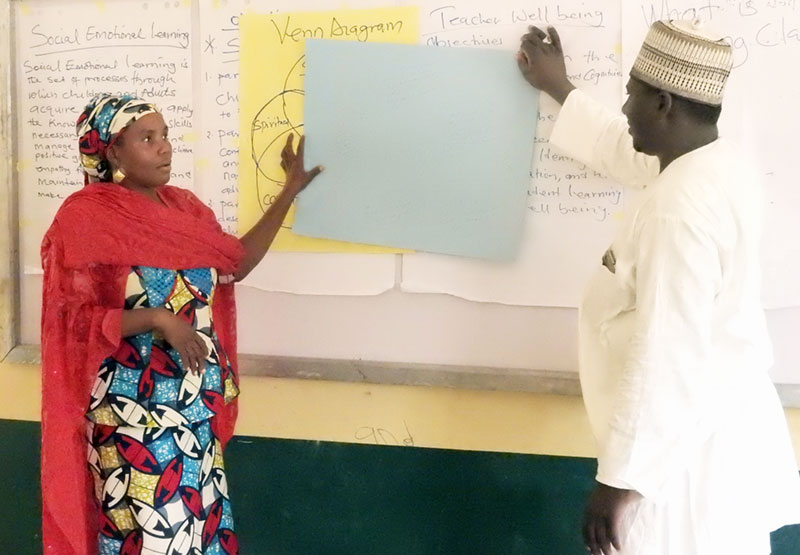 Nigerian teachers in classroom.