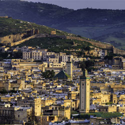 Panoramic view of Medina in Fez.