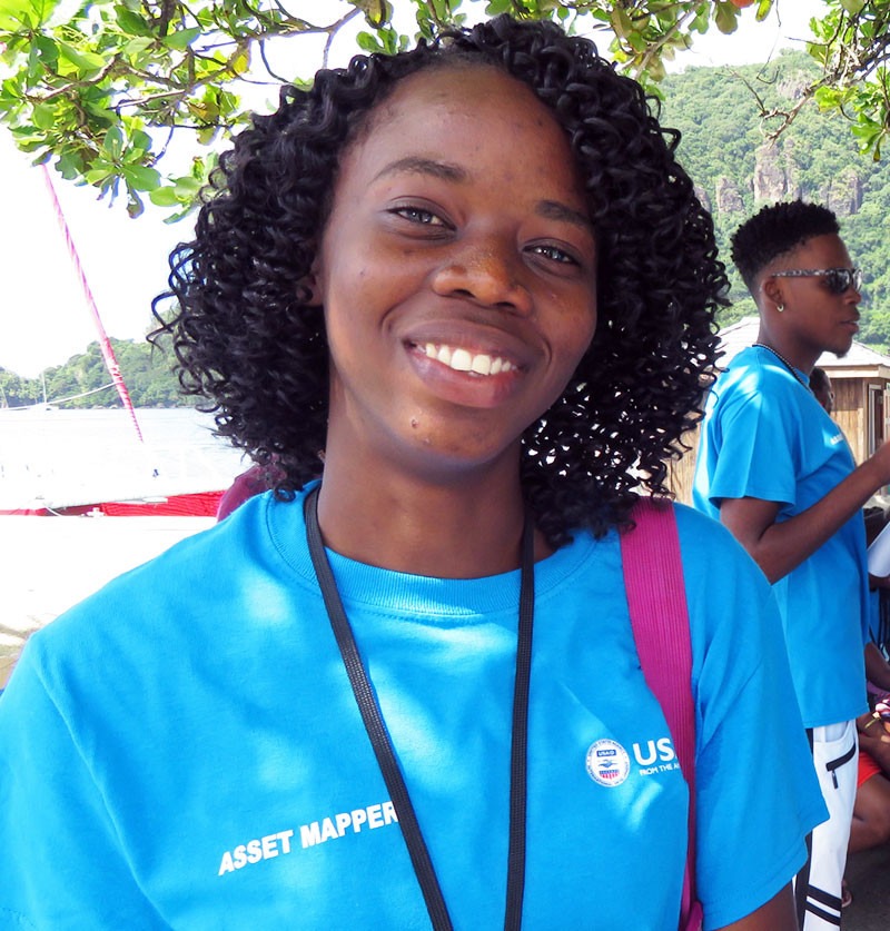 Nehia, 17, a youth asset mapper from Soufrière, Saint Lucia.