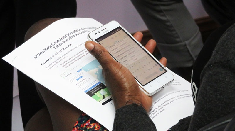 Youth collect info about assets in their communities using an app called Vespucci and Open Street Map.