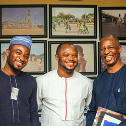 Three men at the Nexus event in Abuja.