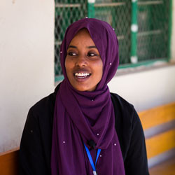 A poll worker in Somaliland.