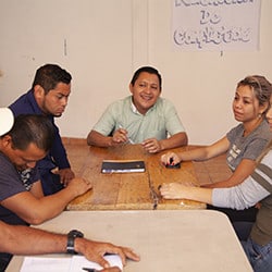 A conflict resolution workshop at La Factoria Ciudadana