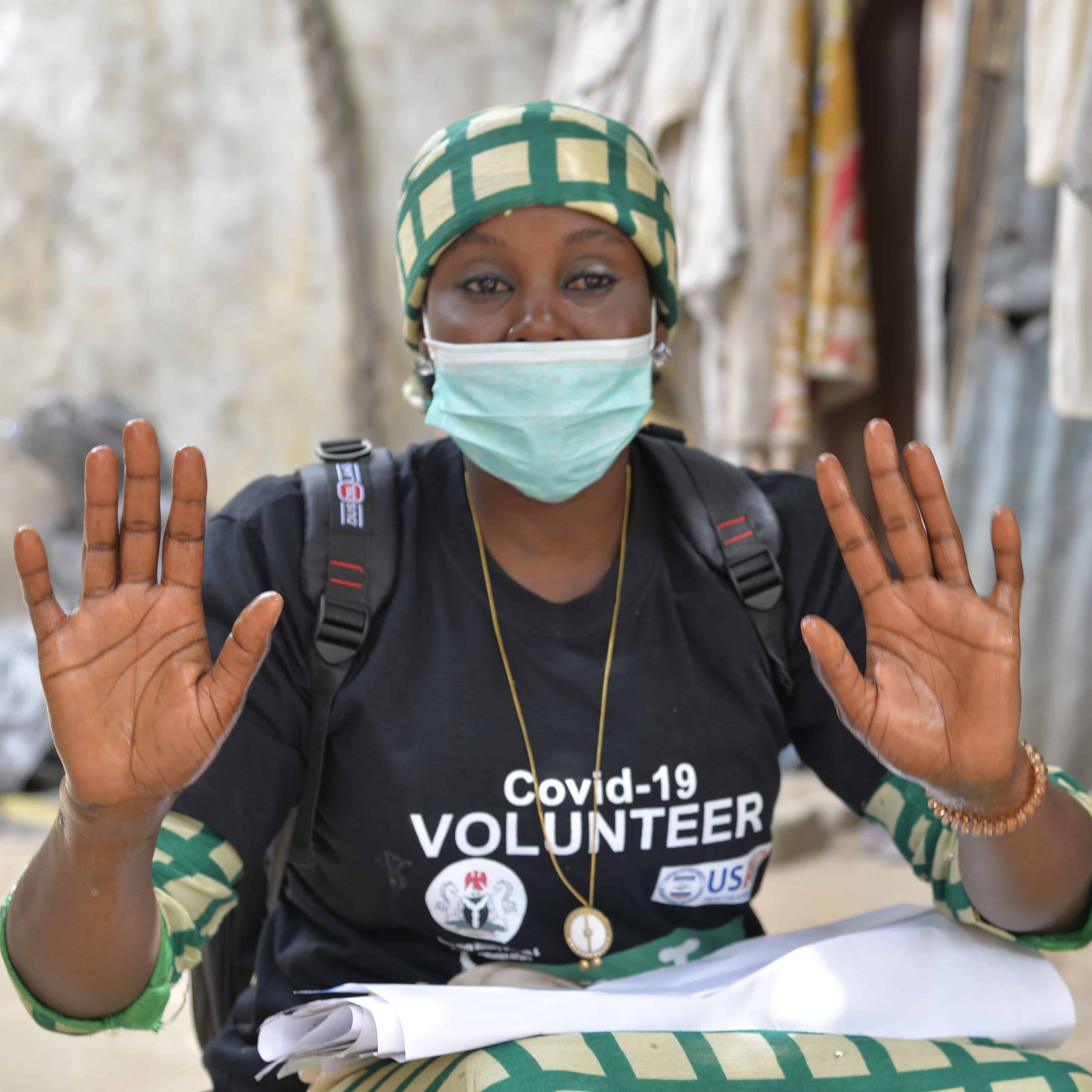 Nigerian woman in COVID-19 relief campaign
