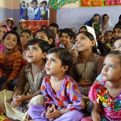 children in Pakistan classroom